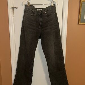 Signature by Levi Strauss Dark Gray High-Rise Loose Jeans Straight